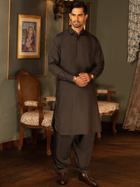 Green Blended Kameez Shalwar - ALWA-KS-454