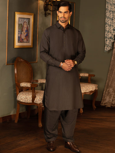 Green Blended Kameez Shalwar - ALWA-KS-454 - Almirah Online