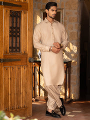 Fawn Blended Kameez Shalwar - ALWA-KS-456