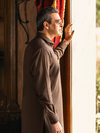 Green Blended Kameez Shalwar - ALWA-KS-457