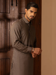 Brown Cotton Kameez Shalwar - ALWA-KS-460 - Almirah Online