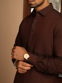 Maroon Blended Kameez Shalwar - ALWA-KS-463