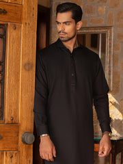 Black Blended Kameez Shalwar - ALWA-KS-468 - Almirah Online