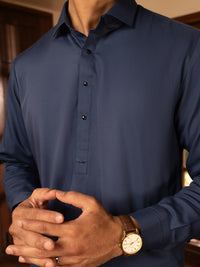 Blue Blended Kameez Shalwar - ALWA-KS-469