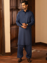 Blue Blended Kameez Shalwar - ALWA-KS-469
