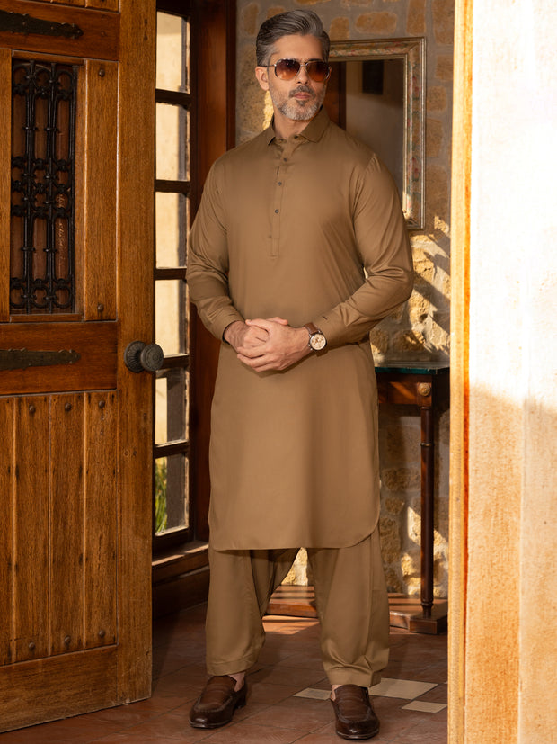 Green Blended Kameez Shalwar - ALWA-KS-470 - Almirah Online