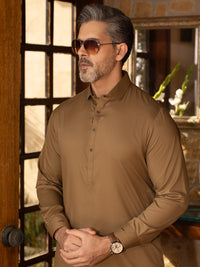 Green Blended Kameez Shalwar - ALWA-KS-470