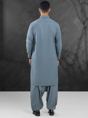 Grey Blended Kameez Shalwar - ALWA-KS-482