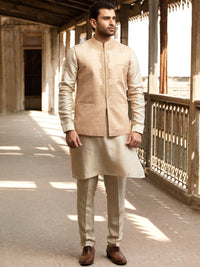 Beige Blended Waistcoat - AL-WC-491