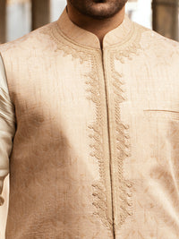 Beige Blended Waistcoat - AL-WC-491