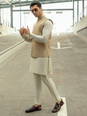 Beige Blended Waistcoat - AL-WC-497