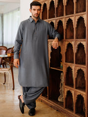 Blue Blended Kameez Shalwar - ALWA-KS-498