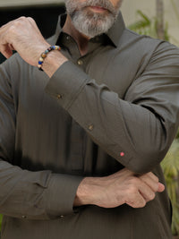 Green Blended Kameez Shalwar - ALWA-KS-500