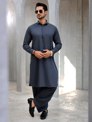 Grey Blended Kameez Shalwar - ALWA-KS-506