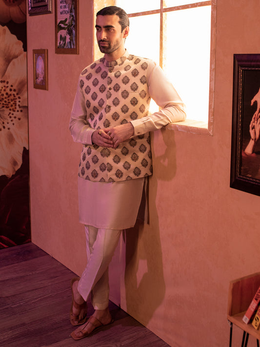 Dull Gold Blended Waistcoat - AL-WC-512