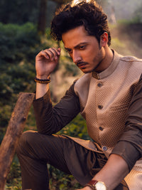 Beige Blended Waistcoat - AL-WC-515