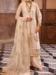 Golden Jacquard Formal 3 Piece Stitched - AL-3PS-LS-516