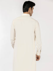 Off White Blended Kameez Shalwar - ALWA-KS-517