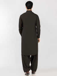 Deep Olive Blended Kameez Shalwar - ALWA-KS-520