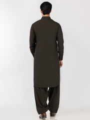 Deep Olive Blended Kameez Shalwar - ALWA-KS-520