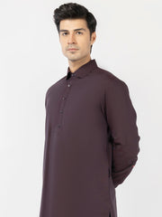 Maroon Blended Kameez Shalwar - ALWA-KS-524