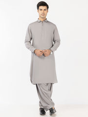 Grey Blended Kameez Shalwar - ALWA-KS-526