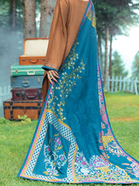 Brown Jacquard 3Pc Stitched - AWP-3PS-536