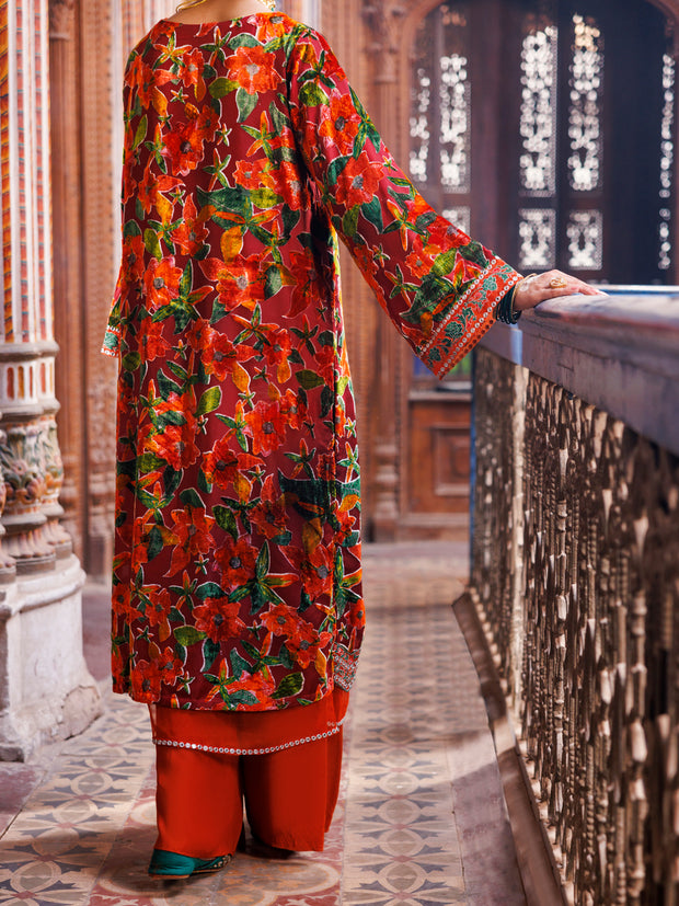 Rust Palachi Formal 2 Piece Stitched - AL-LS-LKS-536