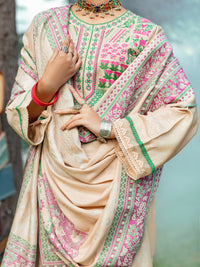 Cream Jacquard 3 Piece Stitched - AWP-3PS-538