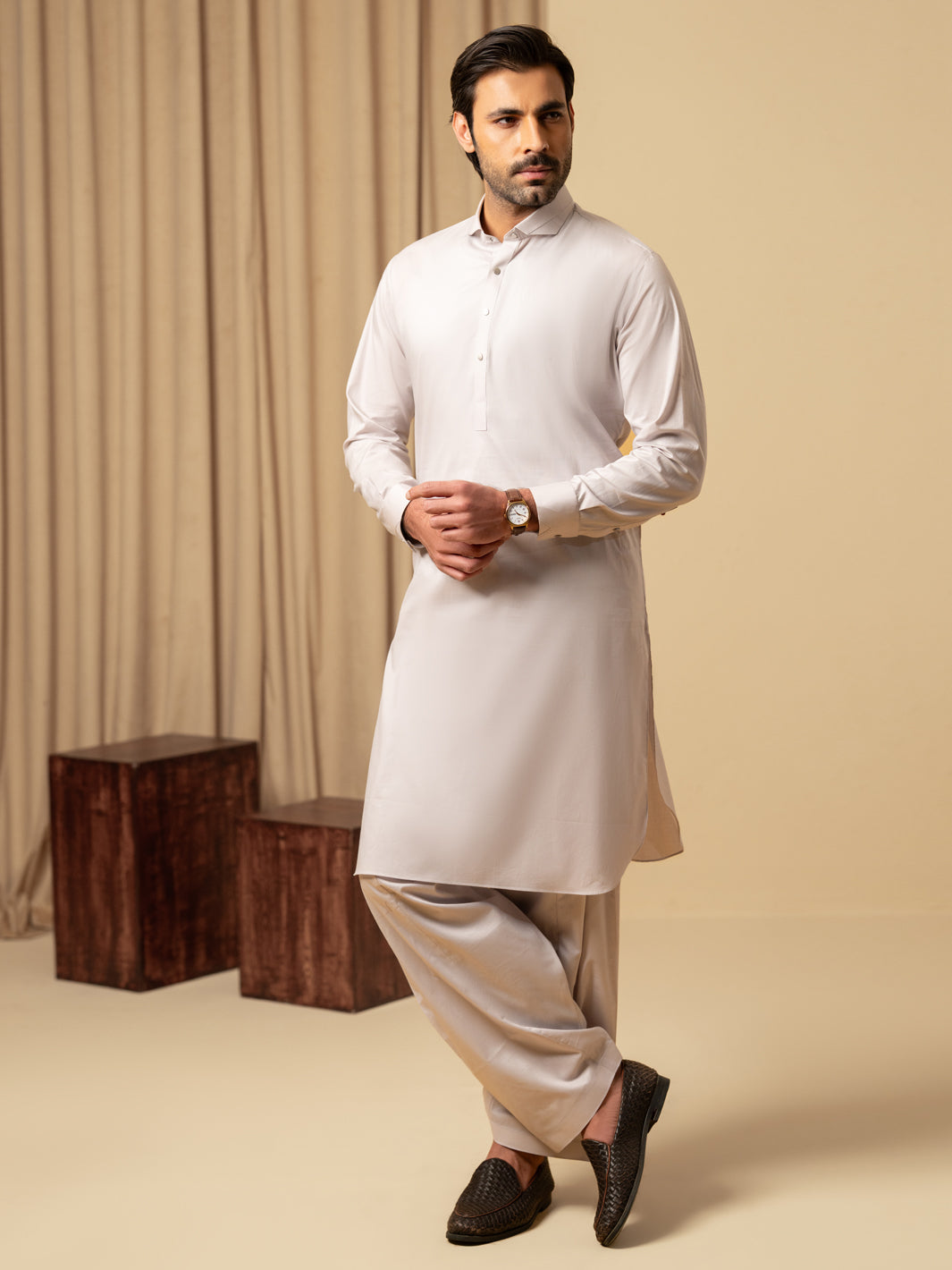 Lilac Cotton Kameez Shalwar - ALWA-KS-539