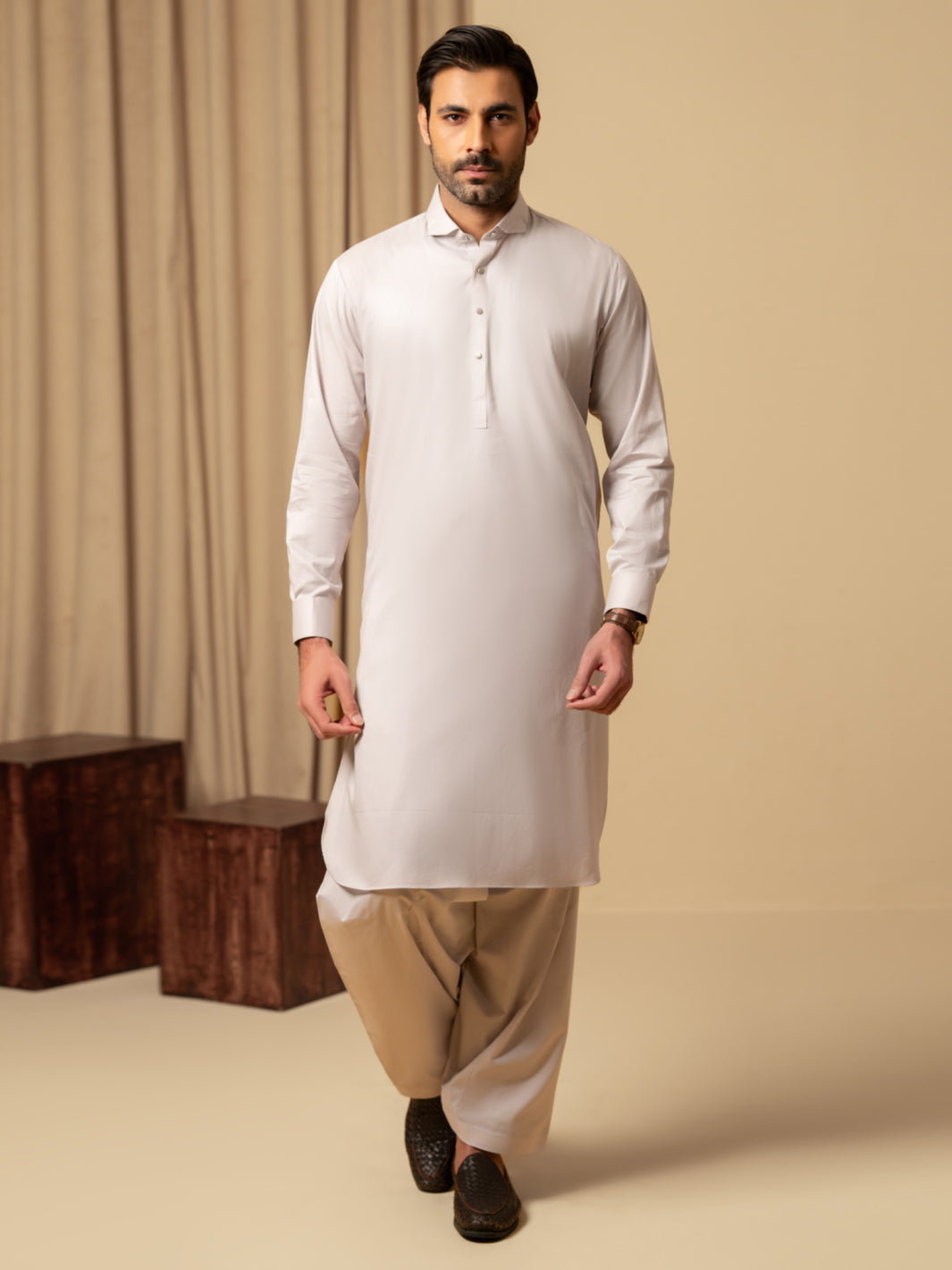 Lilac Cotton Kameez Shalwar - ALWA-KS-539