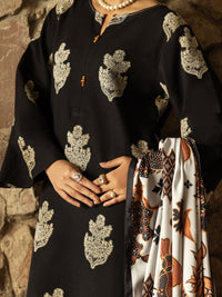 Black Yarn-Dyed 3Pc Stitched - AWP-3PS-540