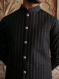 Black Cotton Waistcoat - AL-WC-546B