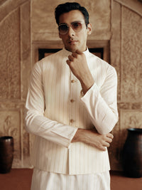 Cream Cotton Waistcoat - AL-WC-546A