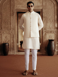 Cream Cotton Waistcoat - AL-WC-546A