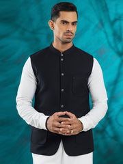 Black Blended Waistcoat - AL-WC-554B