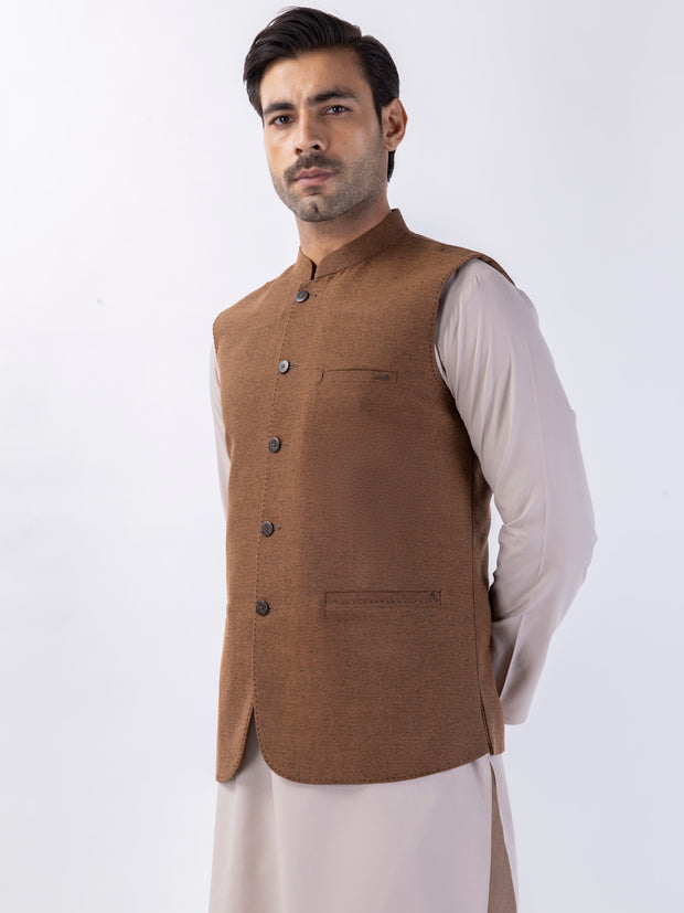 Brown Blended Waistcoat - AL-WC-556