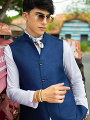 Blue Polyester Waistcoat - AL-WC-567B