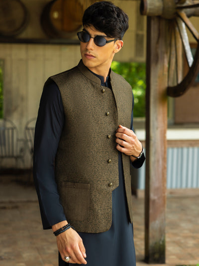 Green Polyester Waistcoat - AL-WC-568B