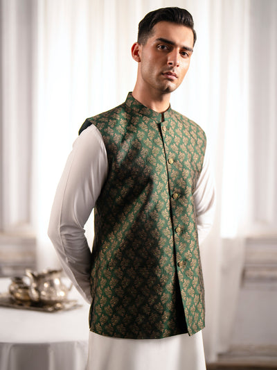 Green Blended Waistcoat - AL-WC-570A