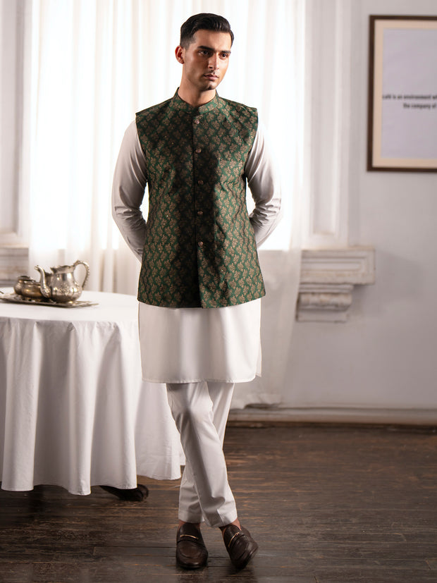 Green Blended Waistcoat - AL-WC-570A