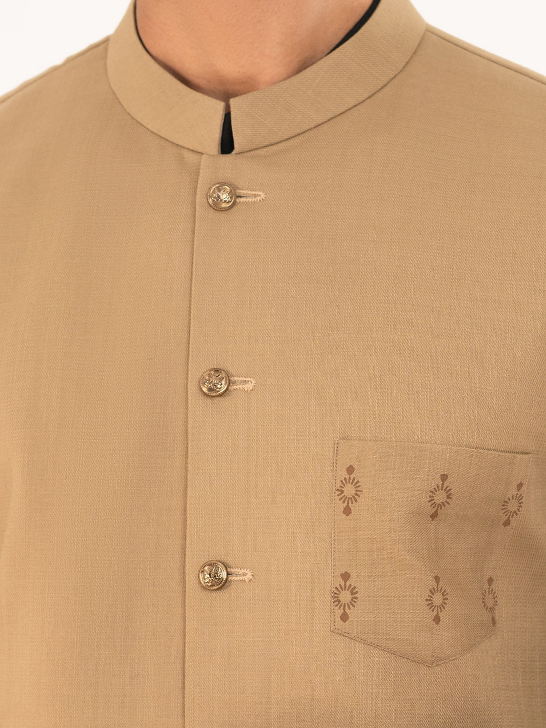 Beige Cotton Waistcoat - AL-WC-613