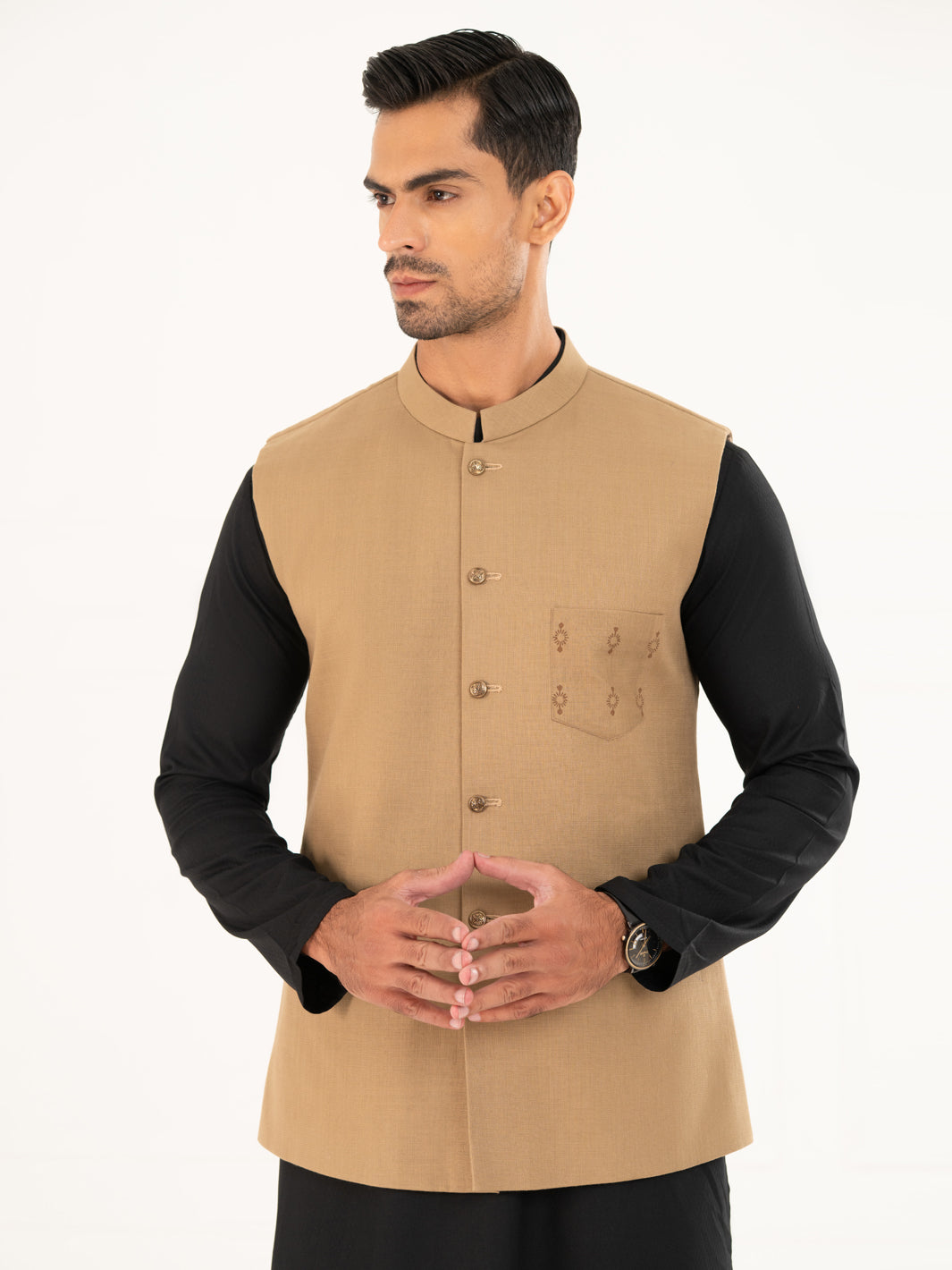 Beige Cotton Waistcoat - AL-WC-613