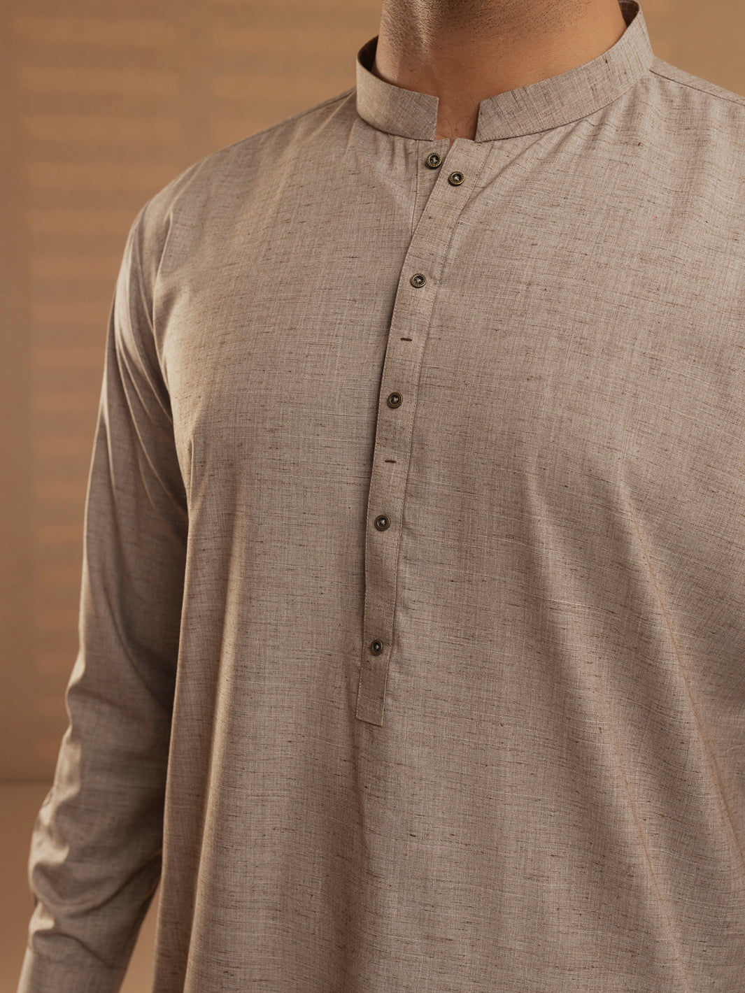 Brown Blended Unstitched Fabric - AL-UN-STN-6192-BX