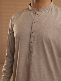 Brown Blended Unstitched Fabric - AL-UN-STN-6192-BX