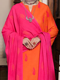 Orange Dobby 3Pc Unstitched - AWP-3PS-651