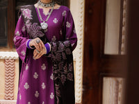 Purple Dobby 3Pc Unstitched - AWP-3PS-655