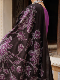 Purple Dobby 3Pc Unstitched - AWP-3PS-655