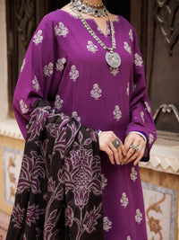 Purple Dobby 3Pc Unstitched - AWP-3PS-655