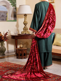 Green Acrylic 3Pc Unstitched - AWP-3PS-658